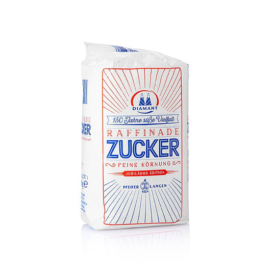 A 1 kg package of finely refined sugar, perfect for baking and cooking