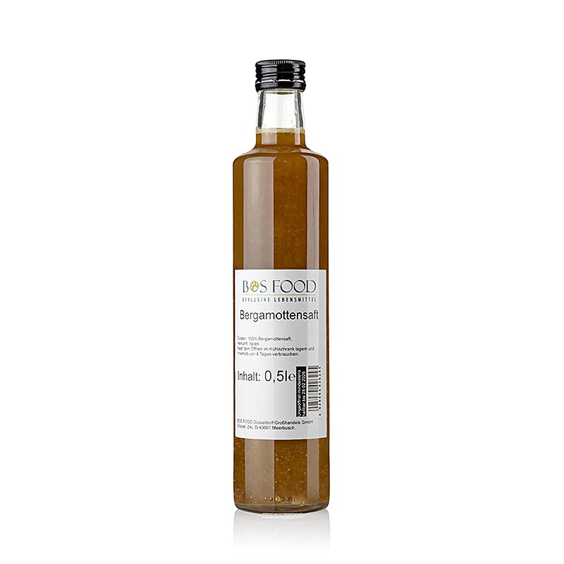 BOS FOOD Bergamot sap, puur en ongezoet, 500 ml