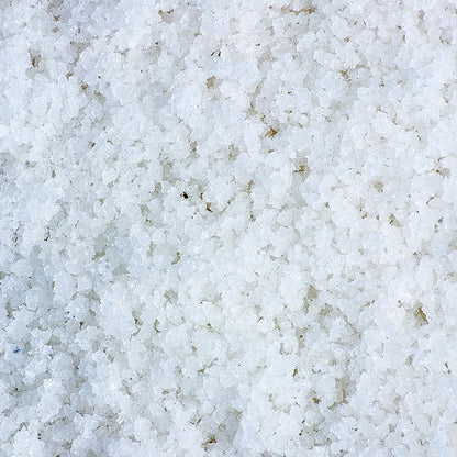  Close-up of Fleur de Sel, Guerande/Frankrijk, BGA, TradySel, 125 g product with wooden spatula
