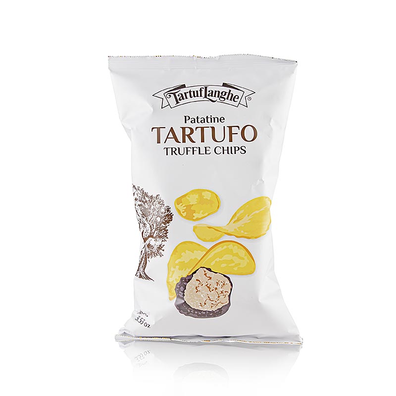 Tartuflanghe  Truffelchips, aardappelchips met zomertruffel (tuber aestivum), 100 g