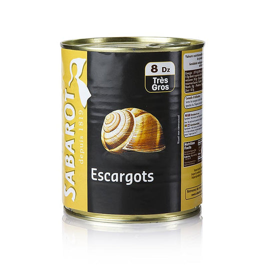 Wijngaardslakken, groot, 800 g, 96 stuks - Verpakte slakken in een pot van 800 gram, met in totaal 96 stuks
