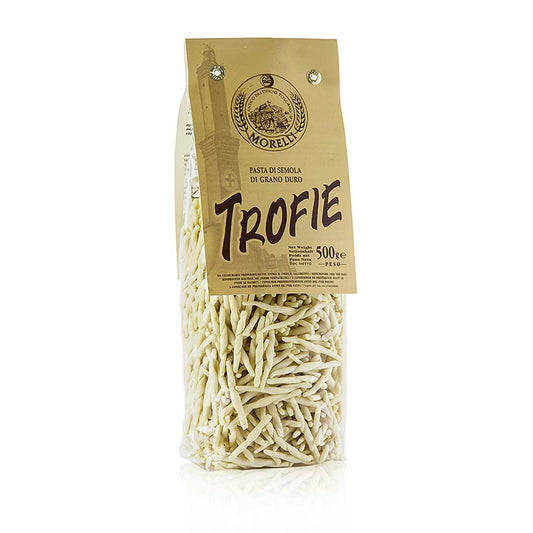 Morelli 1860 Trofie pasta with wheat germ, 500g, made in Italy