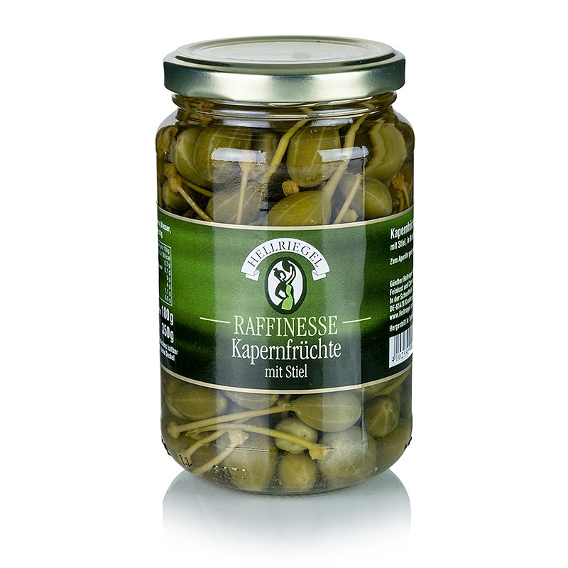 Kappertjes, klein, met steeltje, ø tot 15 mm, Rafinesse, 350 g