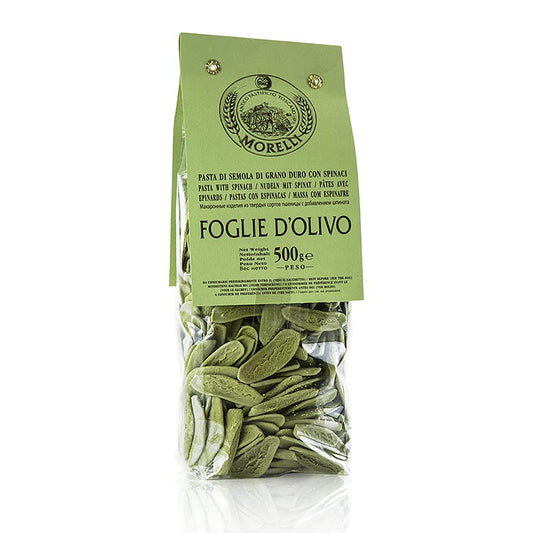 Morelli 1860 Foglie d'olivio, met spinazie, 500 g 