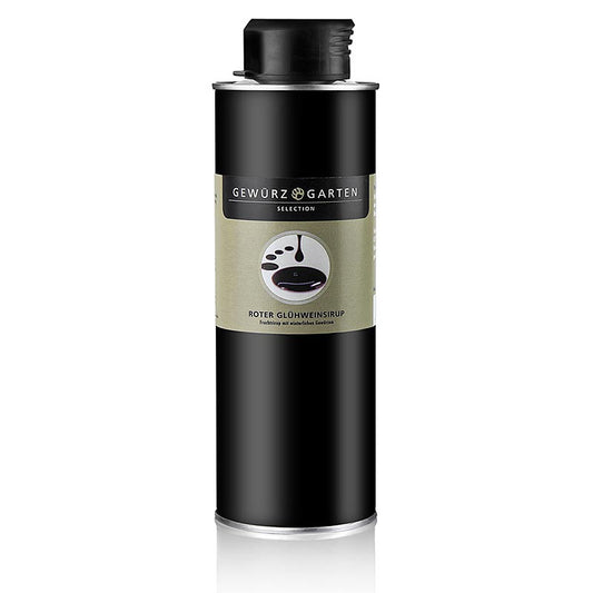 Image of Gewürzgarten rode glühweinsiroop, a 250 ml bottle of spicy red mulled wine syrup perfect for winter drinks and cocktails