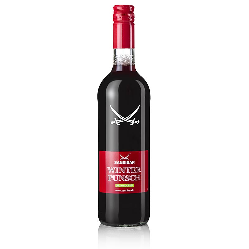 Zanzibar Winter punch, alcoholvrij, 745 ml - verfrissende en smakelijke alcoholvrije winterse drank in een fles van 745 ml