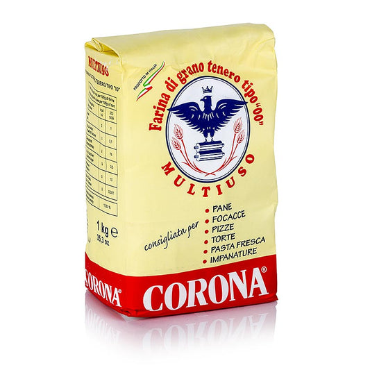 Meel "farina corona multiuso", voor bakken en pasta, Corona, 1 kg