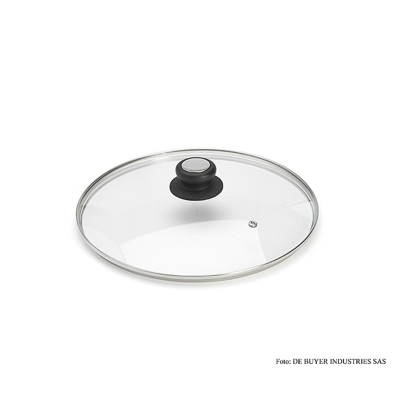 deBUYER Glazen deksel met bakelieten handvat, 28 cm, 1 stuk