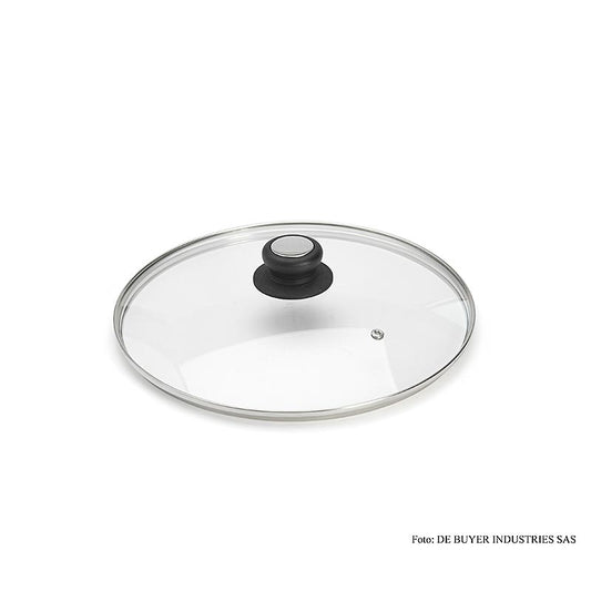 deBUYER Glazen deksel met bakelieten handvat, 28 cm, 1 stuk