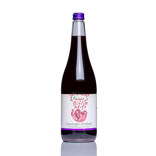 A 1-liter bottle of Granaatappelsap, direct geperst, Granar, a high-quality pomegranate juice