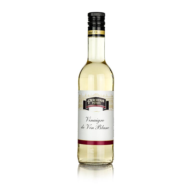 Percheron 500 ml bottle of 6% acidic white wine vinegar, perfect for cooking and dressing salads