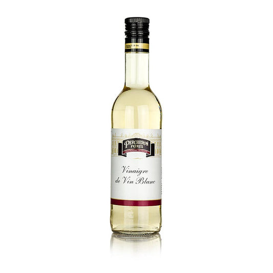 Percheron 500 ml bottle of 6% acidic white wine vinegar, perfect for cooking and dressing salads