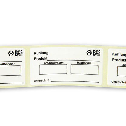 Etiketten Koeling, Aqua-Label kwaliteitslabels, 500 stuks productafbeelding met groene kleur en waterdruppelontwerp 