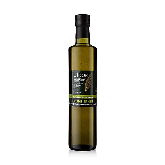 Extra vierge olijfolie, Lithos, vroege oogst, natuurlijk troebel, Peloponnesos, 500 ml