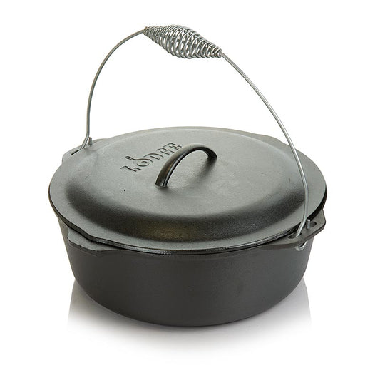 Stainless steel Lodge Dutch Oven with lid, designed for 85 liter smoke ovens, 1 piece
