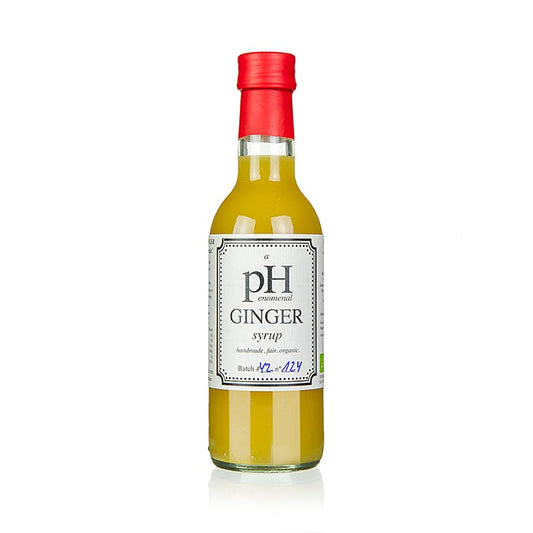 250 ml fles biologische en veganistische pHenomenal Gembersiroop (gembersiroop) productfoto