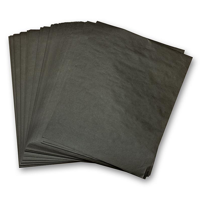 Inpakpapier, vetbestendig, op maat gesneden, zwart, 28 x 38 cm, 1.000 stuks