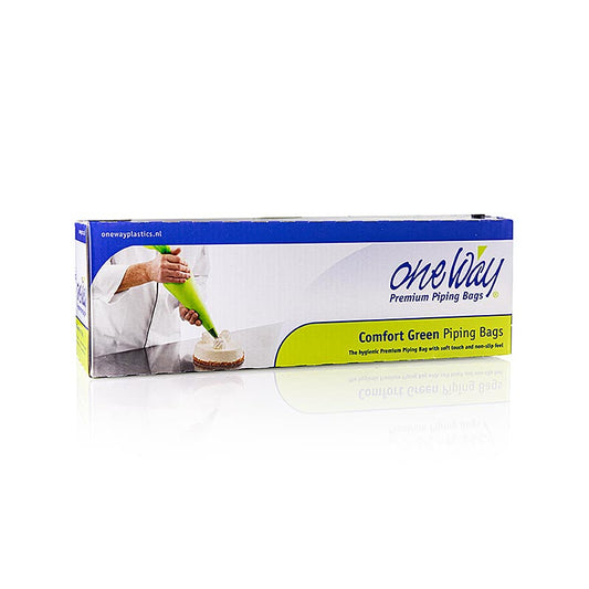 Disposable One Way Comfort Green Spuitzak, 53x28cm, 24l, 100 st for easy and hygienic piping of food