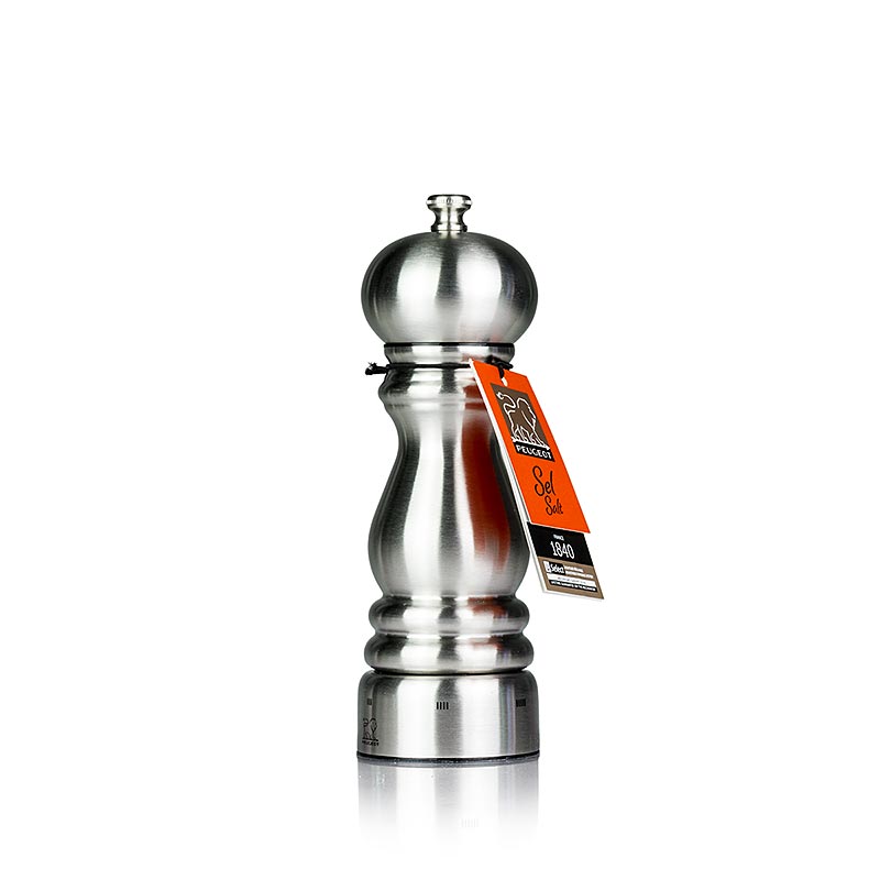 Peugeot zoutmolen PARIS U´SELECT, 18 cm hoog, instelbaar, roestvrij staal, 1 stuk