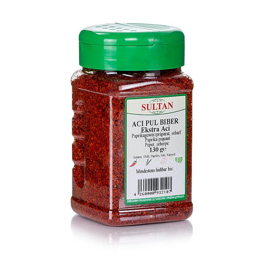 Pul Biber, Turkse chilikruiden, 130 g - Een smakelijke mix van Turkse chilivlokken en kruiden, perfect voor het kruiden van diverse gerechten