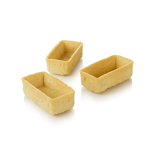 Filigrano rectangular snack tartelettes, measuring 53x26cm with a height of 17mm, come in a pack of 150 pieces