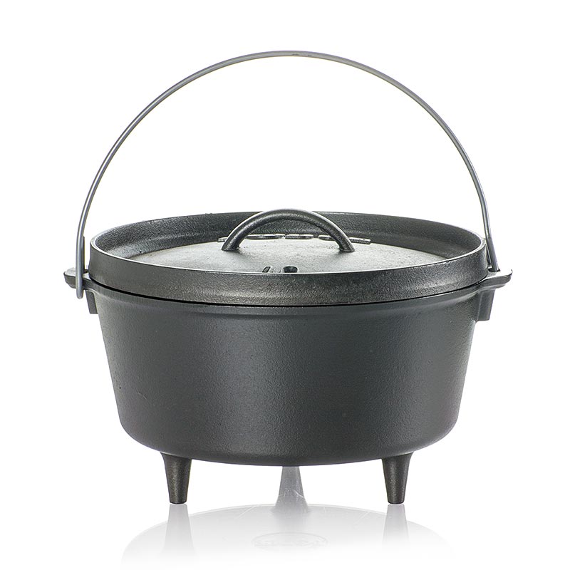 Roestvrijstalen kookpot Lodge Camp Dutch Oven met deksel en 3 voeten Ø 25cm, 47 L Perfect voor buiten koken op open vuur