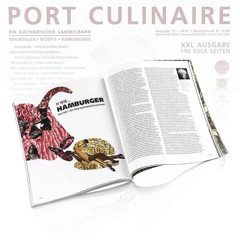  A close-up of Port Culinaire Gourmet Magazine with delicious recipes
