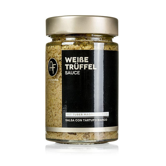 Truffelsaus (SALSA Tartufata), met witte truffels (Tuber magnatum), Appennino, 180 g - Romige truffelsaus met echte witte truffels uit de Appennino, 180 g pot