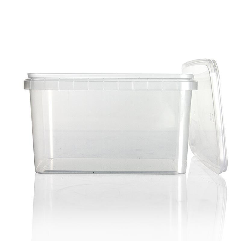 Plastic bakje "RectAcup", rechthoekig, met deksel, 191x128x106 mm, 1800 ml, 1 stuk