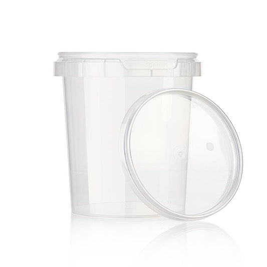 Plastic doos "Circlecup", rond, met deksel, ø 117x128 mm, 870 ml, 1 stuk