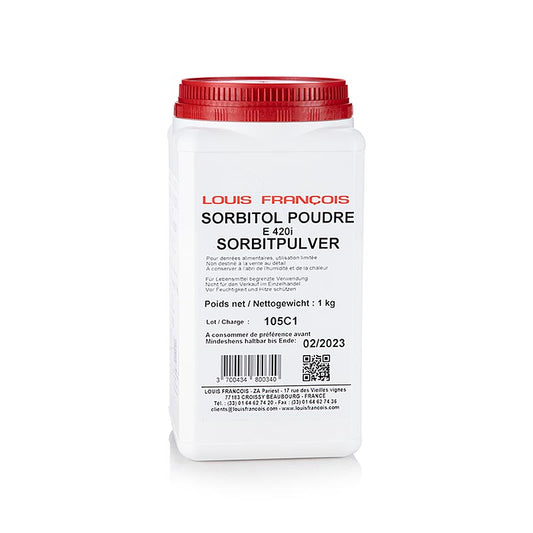 Sorbitol poeder van Louis Francois, 1 kg voor het maken van suikervrije producten