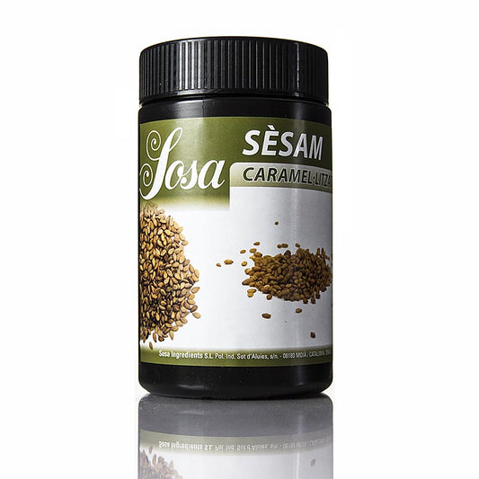 600g of whole white caramelized sesame seeds by Sosa, a premium product