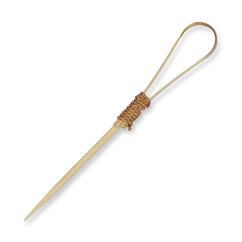 Houten spiesen, "Lasso", gebonden lus, 7 cm, 100 stuks