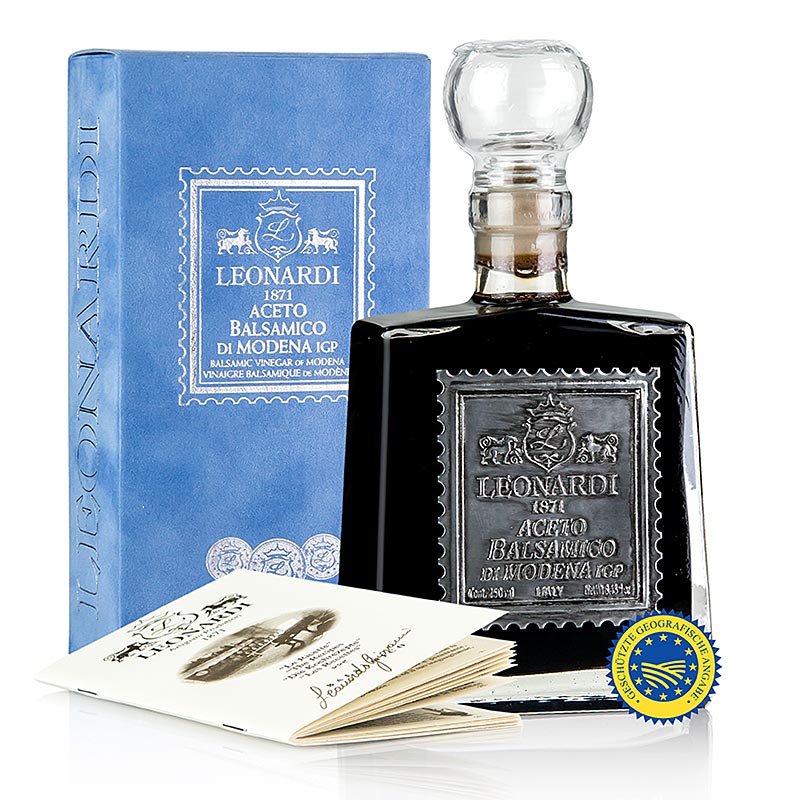 Leonardi - Aceto Balsamico di Modena IGP/BGA, Velluto Blu, 6 jaar, 250 ml