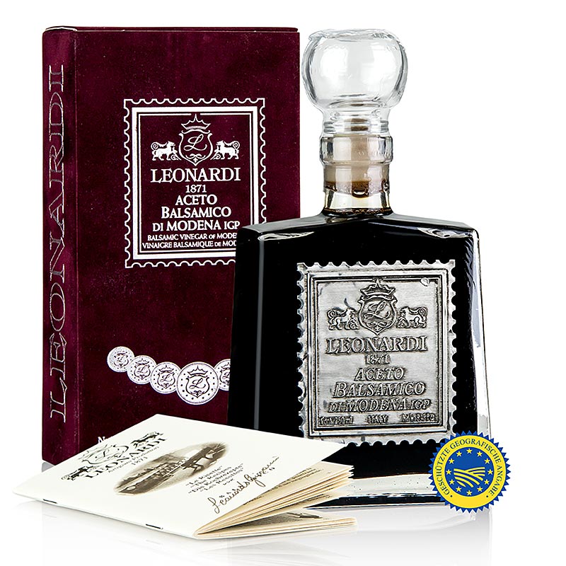 Leonardi - Aceto Balsamico di Modena IGP/g.g.A., Velluto Bordeaux, 15 jaar, 250 ml