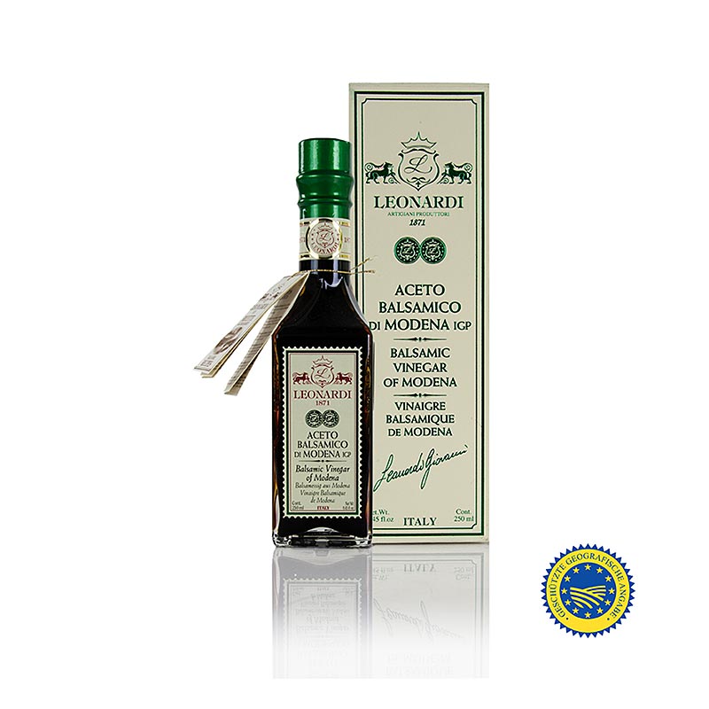 Leonardi - Aceto Balsamico di Modena IGP/g.g.A., Francobollo, 4 jaar, 250 ml
