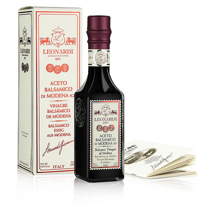 Leonardi - Aceto Balsamico di Modena IGP/g.g.A., Francobollo, 6 jaar, 250 ml
