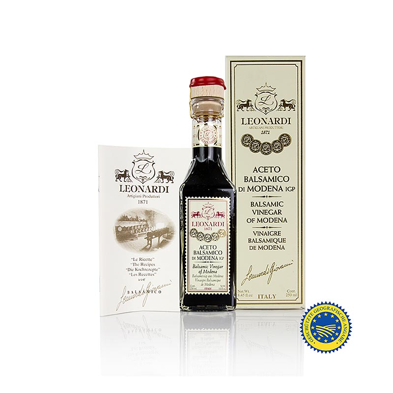 Leonardi - Aceto Balsamico di Modena IGP/g.g.A., Francobollo, 10 jaar, 250 ml