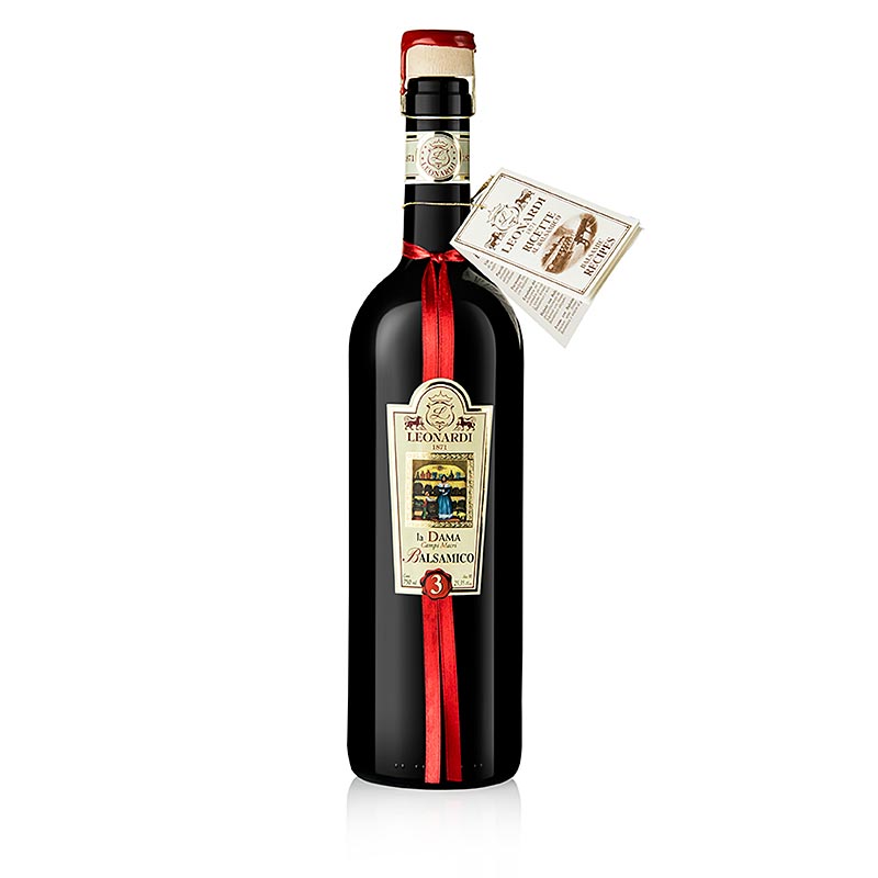 Leonardi - Balsamico Dama Condimento, 3 jaar, 750 ml, high-quality Italian balsamic vinegar aged for three years in a 750 ml bottle