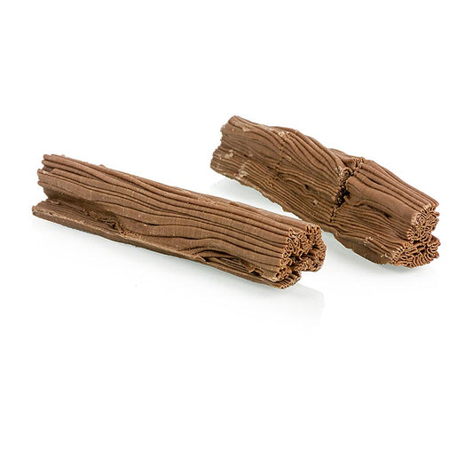 Ulmer Borkenschokolade, volle melk 30%, ca 7,5cm, 2,5 kg chocolate bar with rich and creamy 30% whole milk, 75cm long, 25 kg in weight