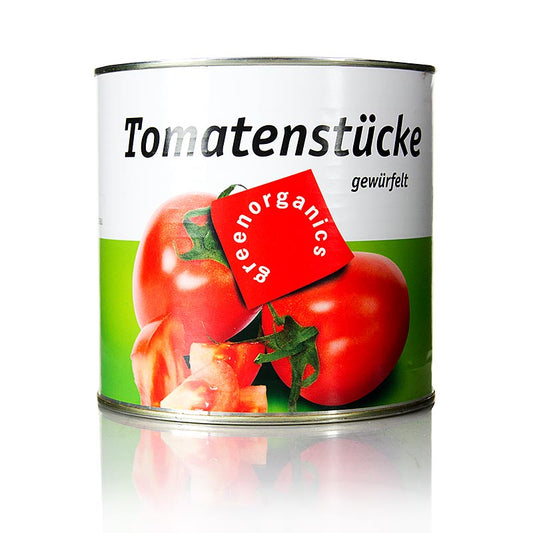 Biologische groene tomaatstukjes van 2,55 kg, perfect voor gezonde recepten