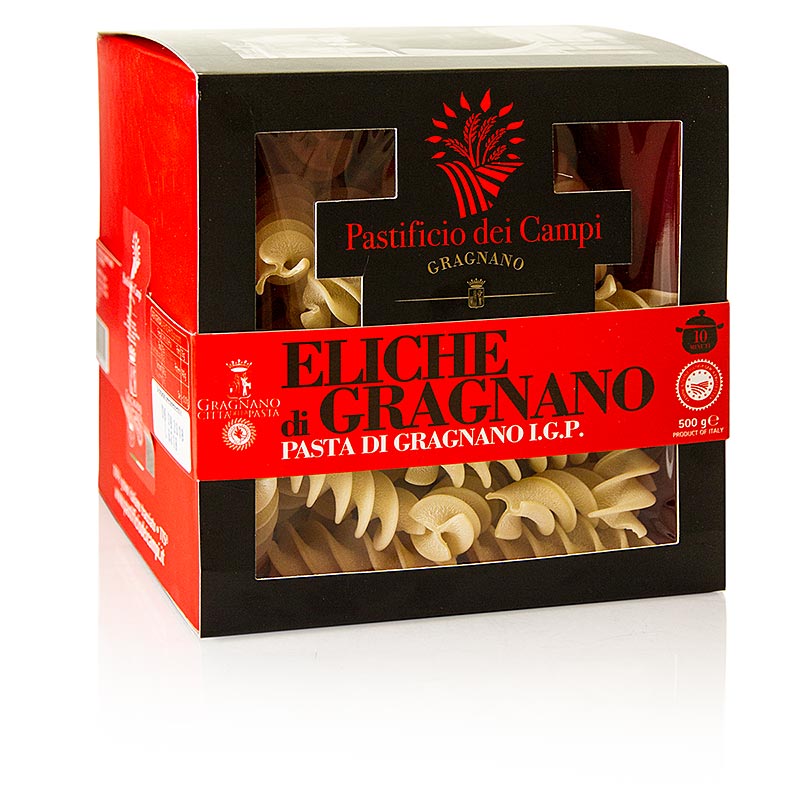 Pastificio dei Campi - No59 Eliche, Pasta di Gragnano, IGP/PDO, 500 g - Traditionele Italiaanse pasta gemaakt met bronzen matrijzen en luchtgedroogd voor een perfecte textuur en smaak, 500 g