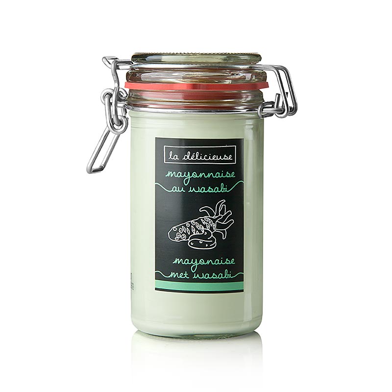 Mayonaise met wasabi van La Delicieuse, 250 ml, een pittige en smaakvolle toevoeging aan je gerechten