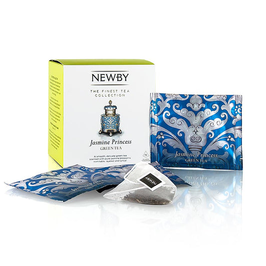 Newby Tea Jasmine Princess, Chinese groene thee, 37,5 g, 15 st - verfrissende groene thee met de delicate bloemige aroma's van jasmijnbloesem