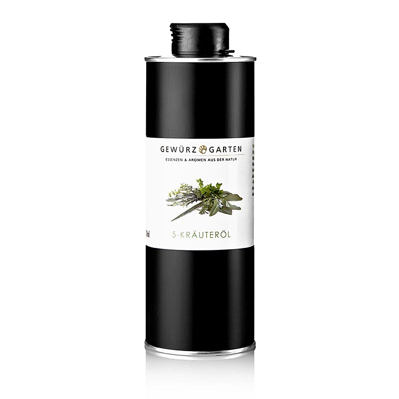 Kruidentuin 5-kruidenolie in koolzaadolie, 500 ml