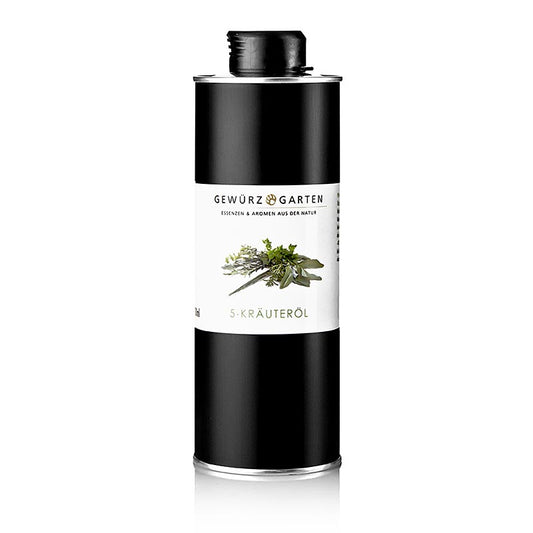 Kruidentuin 5-kruidenolie in koolzaadolie, 500 ml