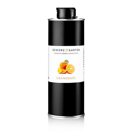 Gewürzgarten sinaasappelolie in koolzaadolie, 500 ml - organic orange oil in cold-pressed rapeseed oil, perfect for cooking and seasoning