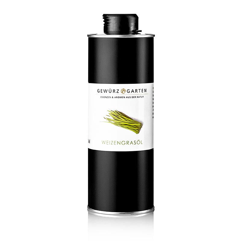 Organic Gewürzgarten tarwegrasolie in raapzaadolie, cold-pressed, 500 ml bottle