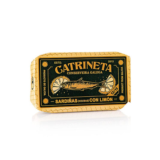 Sardines, heel, in olijfolie en citroen, sardina ao limón, 115 g