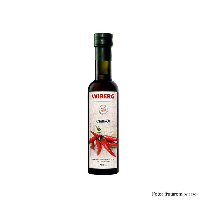 Wiberg Spaanse peperolie, extra vierge olijfolie 99% met Spaanse peperaroma, 250 ml, perfecte toevoeging voor een pittige smaak aan gerechten